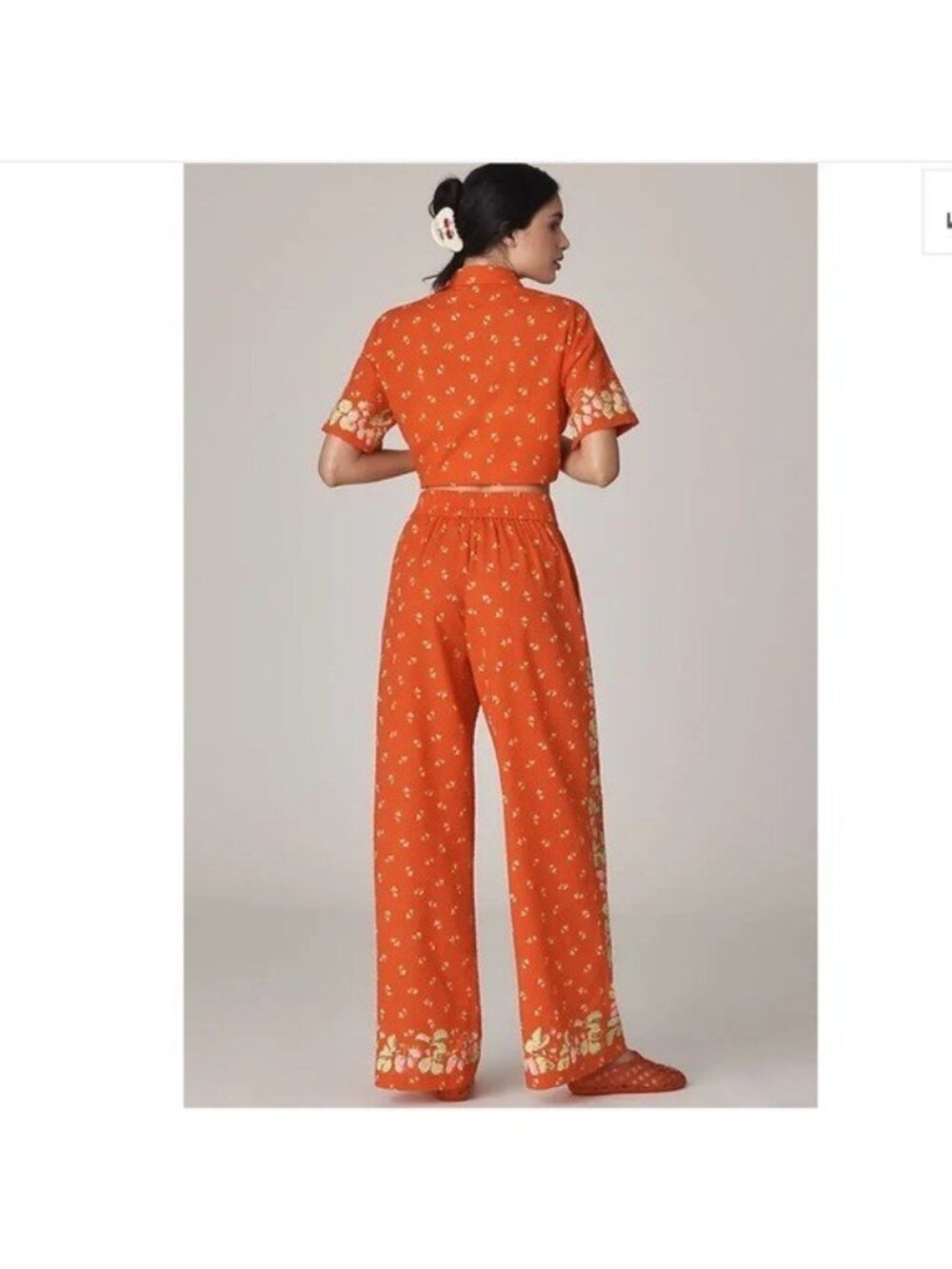 ANTHROPOLOGIE Rachel Antonoff Snyder High Rise Wide Leg Pants Floral Size 2X NEW - Picture 12 of 12